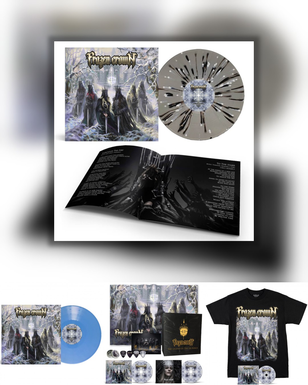 Napalm Records Facebook ad: Silver Black White Splatter LP + Booklet