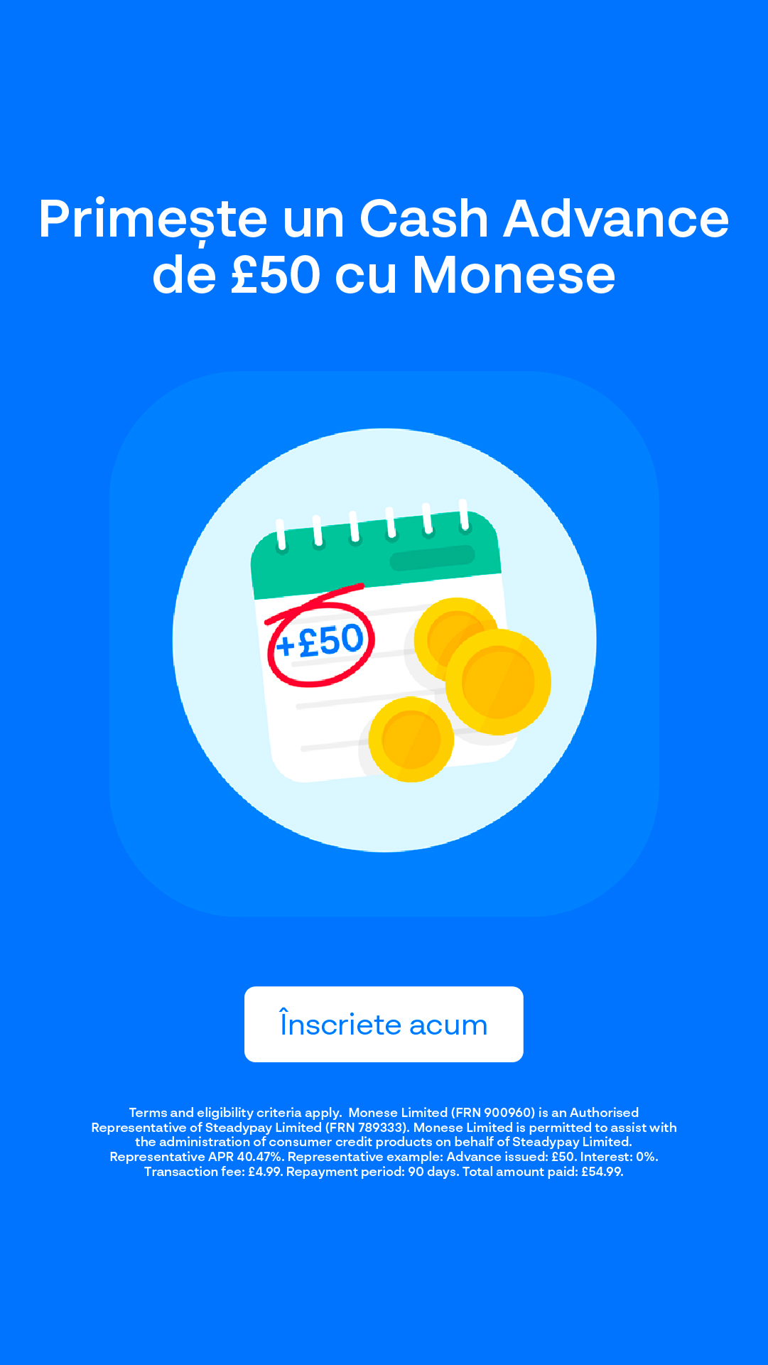 Monese Facebook ad