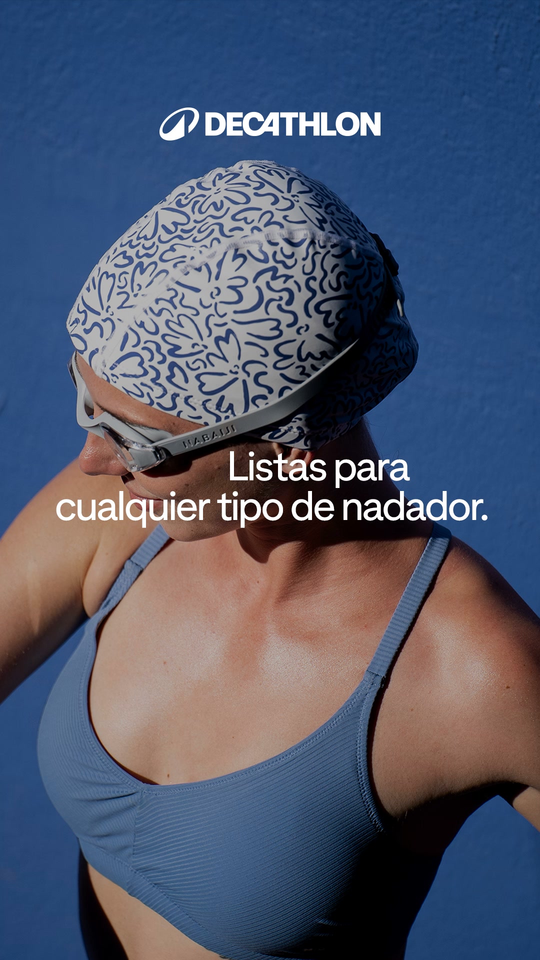 Decathlon España Facebook ad: Gafas natación antivaho Bfit Cristales Azules Talla Única…