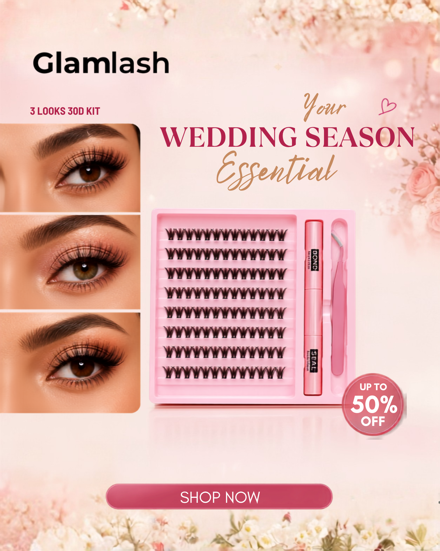 Glamlashpk Facebook ad: Cluster Lashes Starting From Rs.1,799