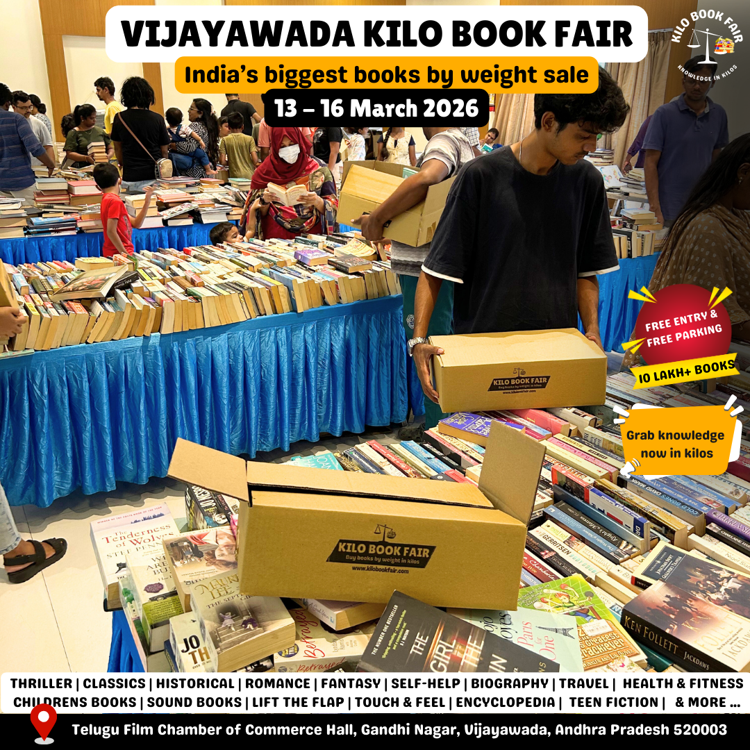 Kilobookfair Facebook ad: Special sale - Kilobookfair at Vijayawada Kilobookfair…