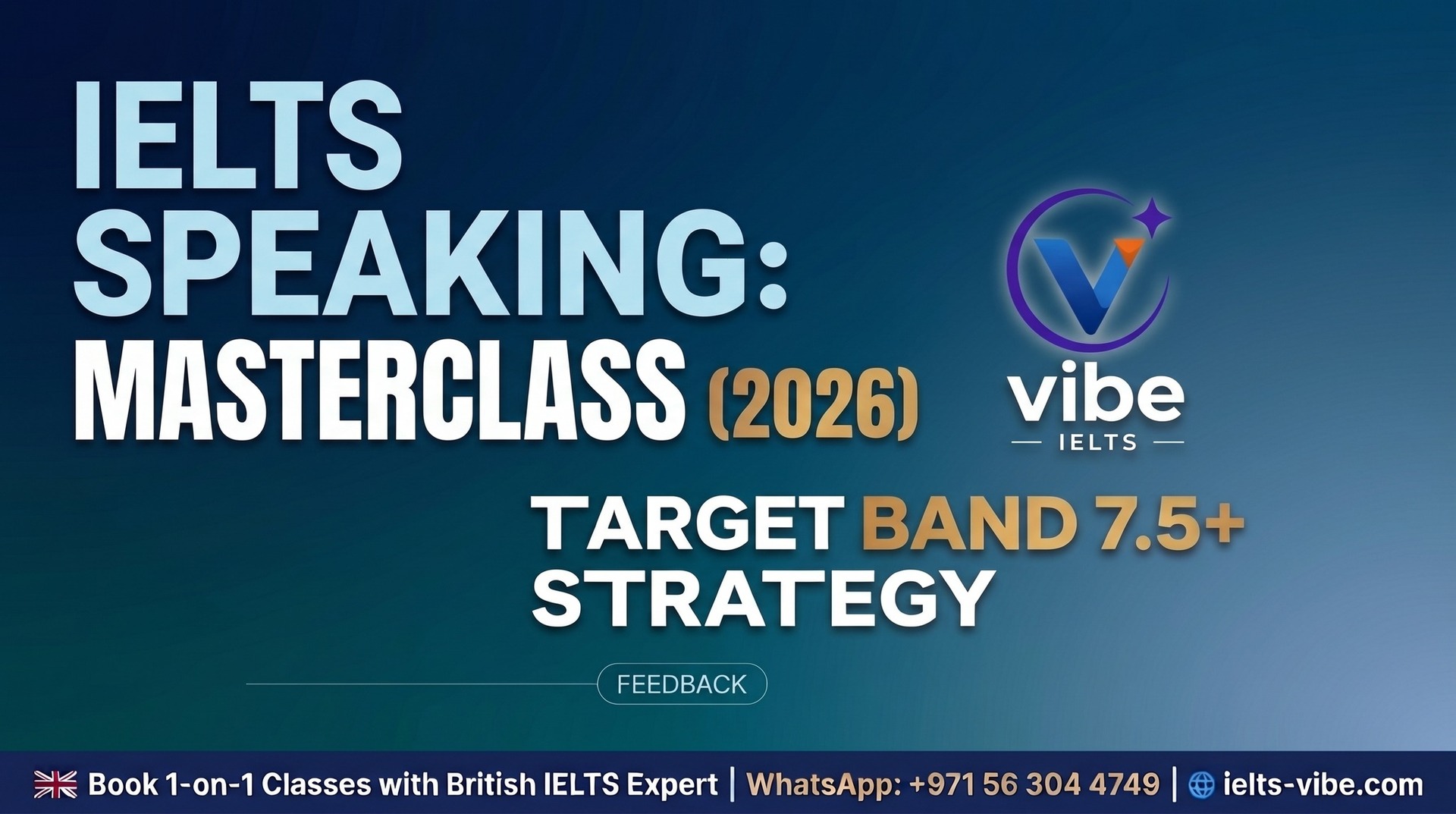 Vibe Training Facebook ad: Online IELTS Preparation: Get Band 7+ Fast | IELTS Vibe