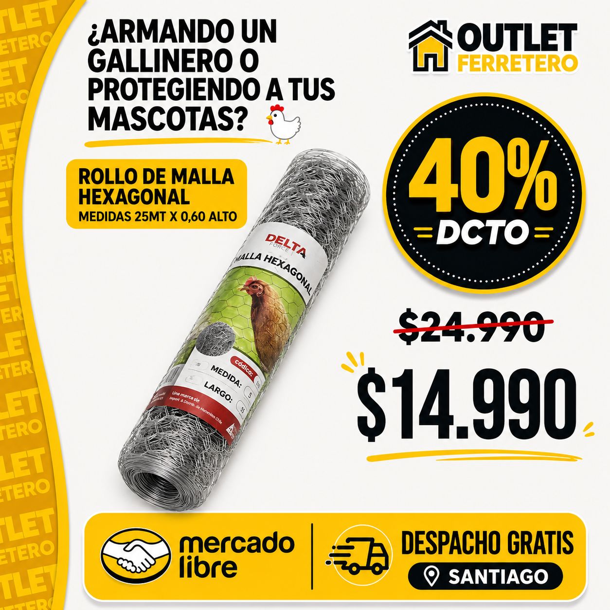 Outlet Ferretero Facebook ad: Compra rápido y seguro.