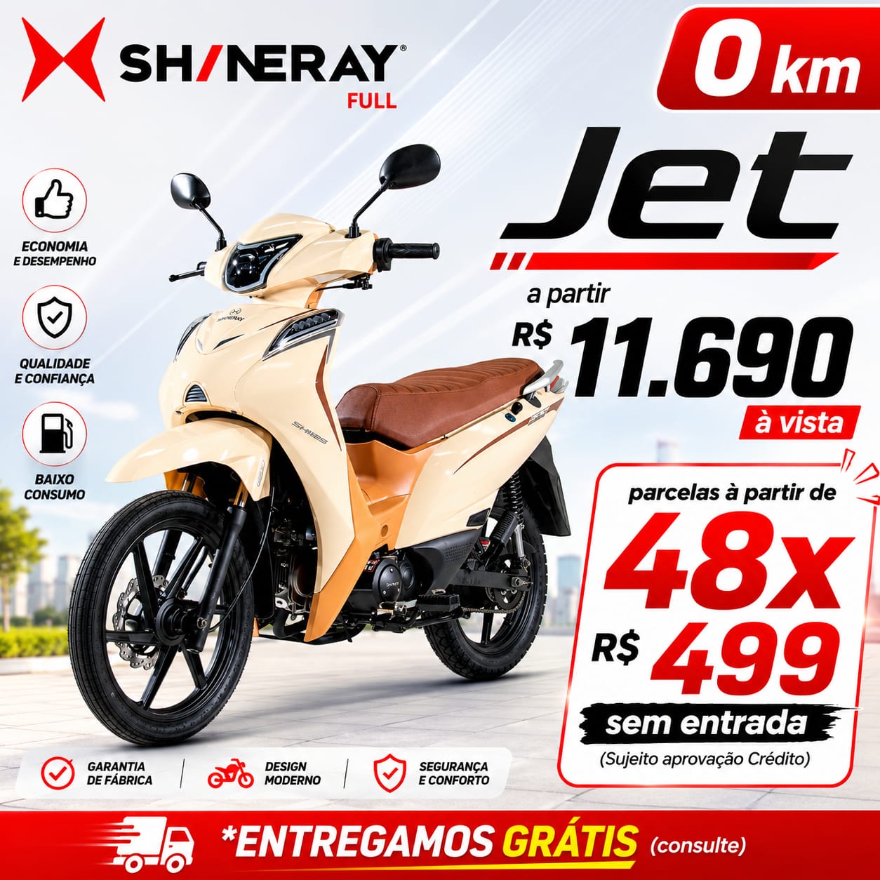 Shineray Full Facebook ad: Entrega Grátis (Consulte)