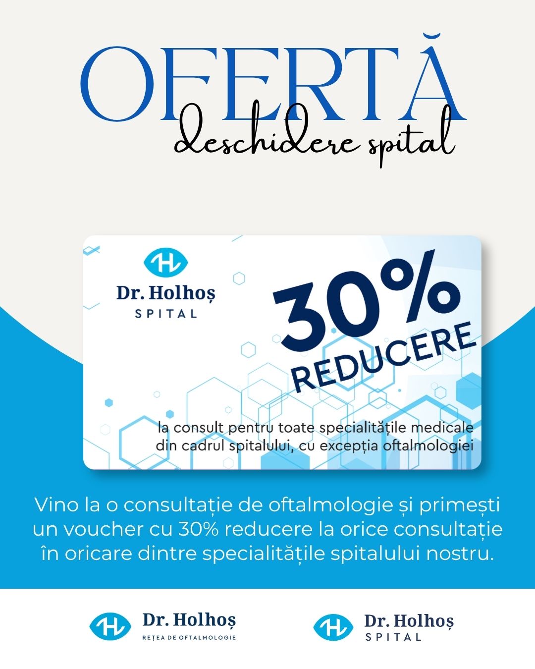 Spital Multidisciplinar Dr. Holhoș Facebook ad: Odată cu deschiderea spitalului Dr.