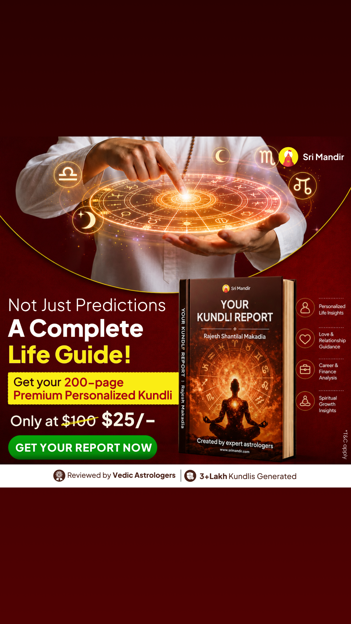 Kundli Guide by Sri Mandir Facebook ad
