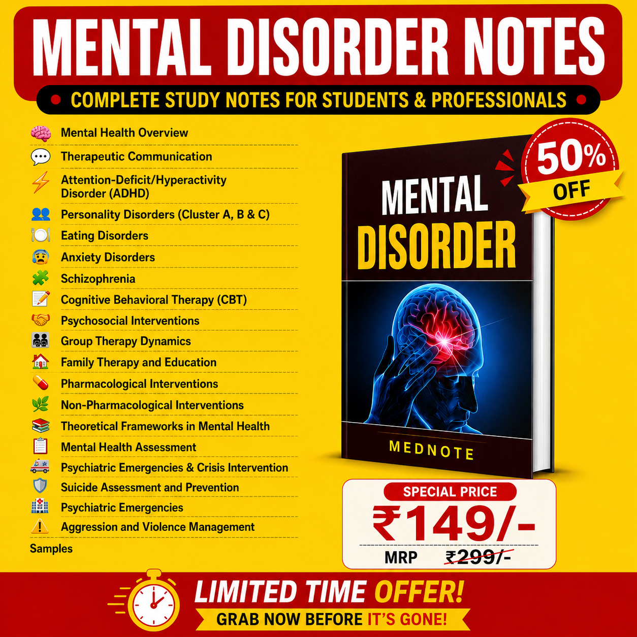 Mednote Facebook ad: Mental Disorder Notes Got an Update