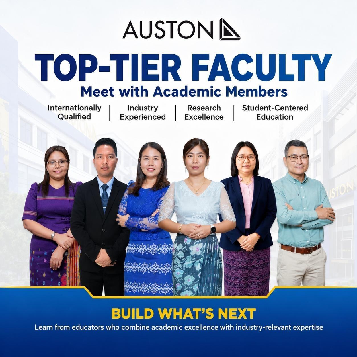 Auston College Facebook ad: Excellence starts with exceptional educators.