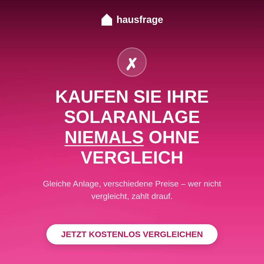 Hausfrage Facebook ad