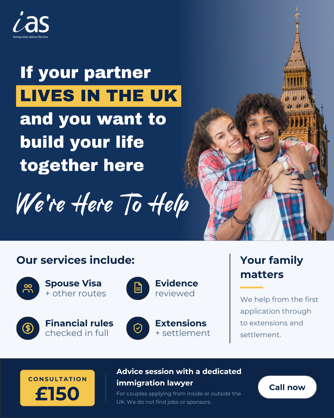 IASimmigration Facebook ad: Apply for your UK spouse visa today