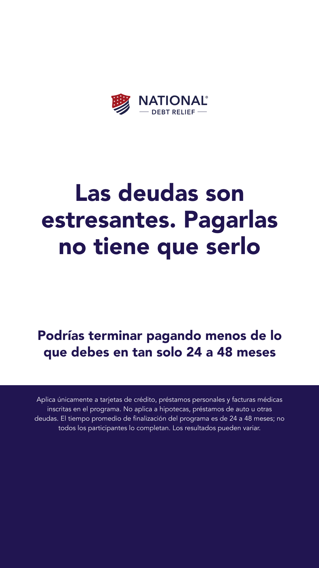National Debt Relief Facebook ad
