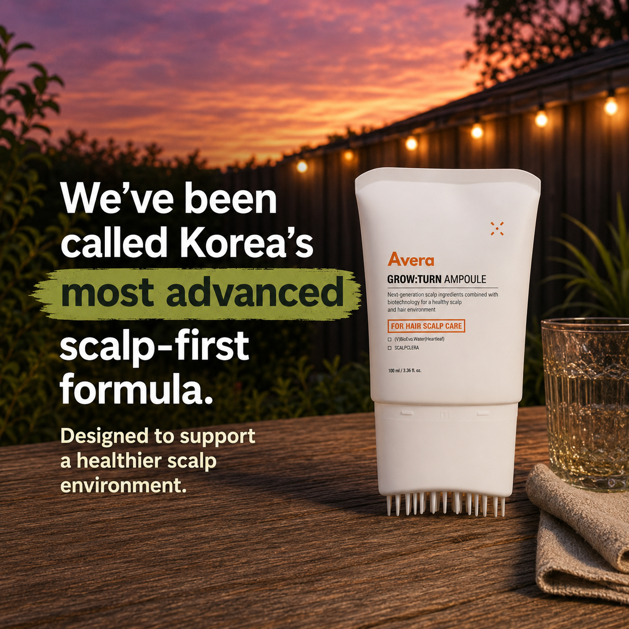 Avera Facebook ad: Korea's #1 Hair Growth Serum
