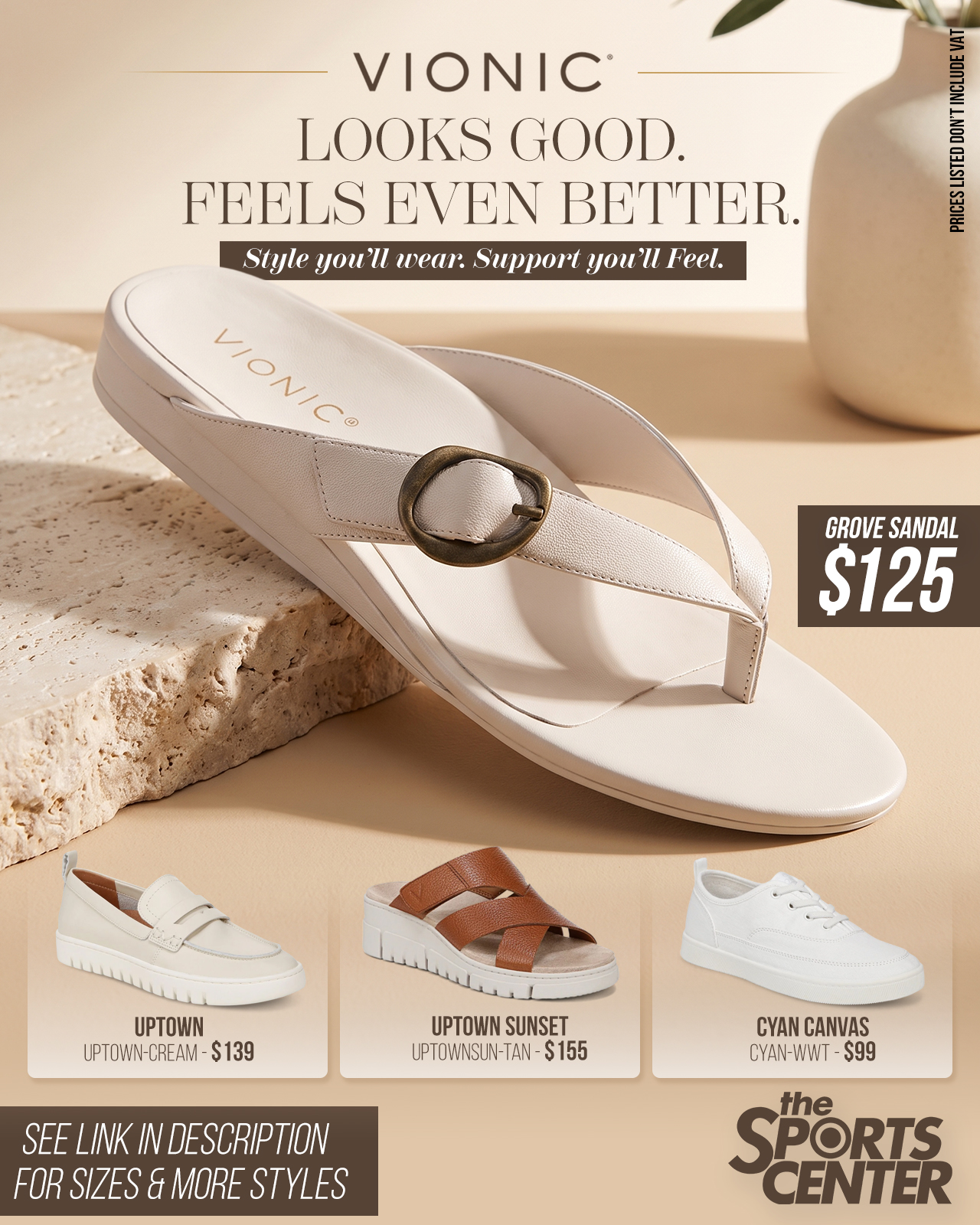 The Sports Center Facebook ad: Vionic Footwear for Women