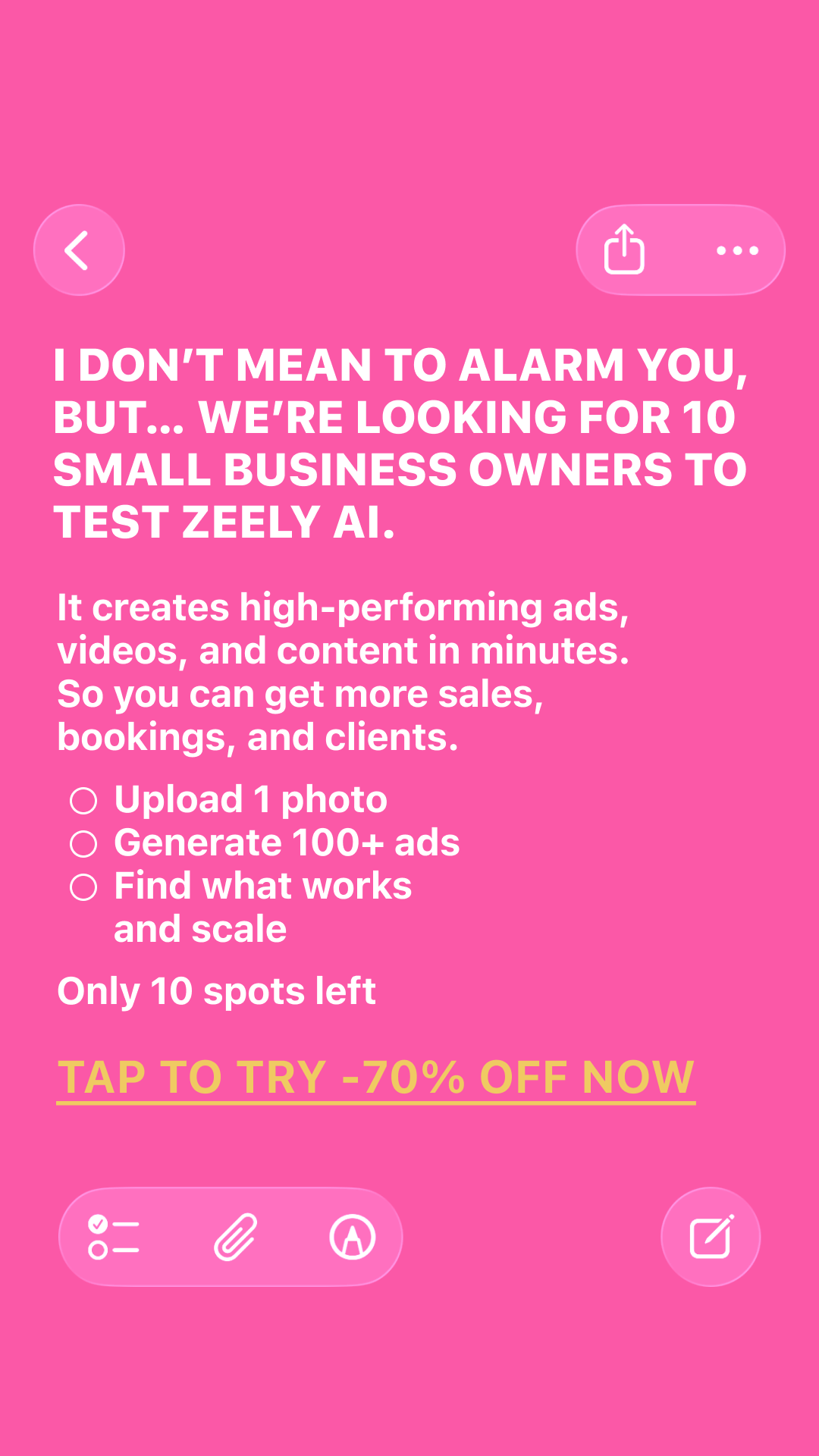 Zeely Facebook ad