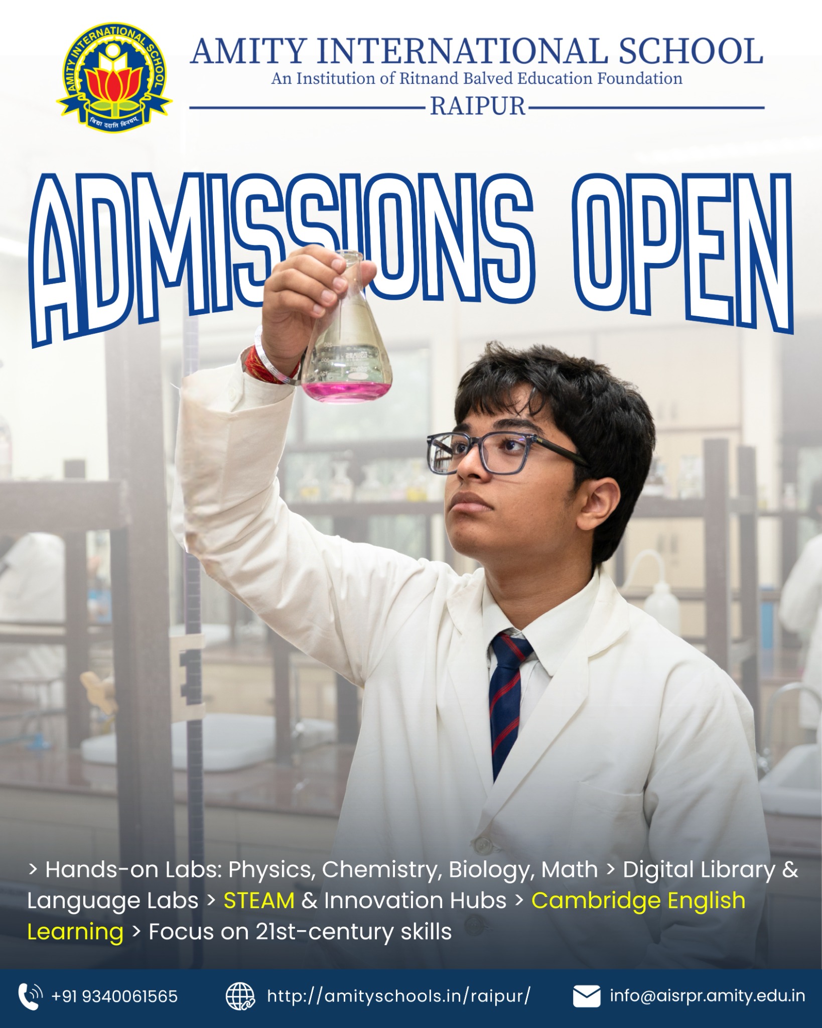 Amity Raipur Facebook ad: Admissions Open | Best CBSE School in Raipur
