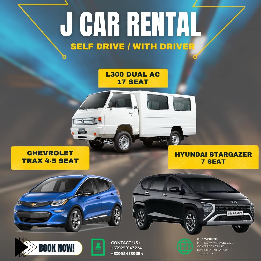 J Car Rental Facebook ad: SELF DRIVE / WITH DRIVER