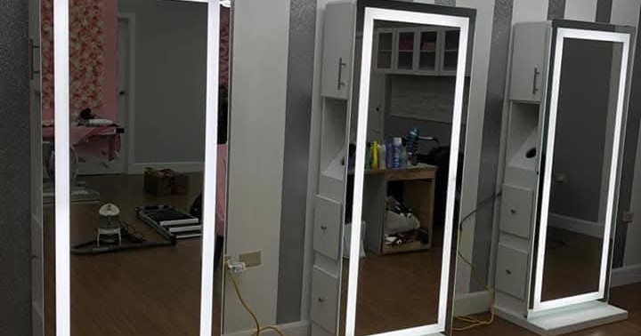 Epic Abode Facebook ad: Custom made LED Mirrors, LED Furniture, Lighting for…