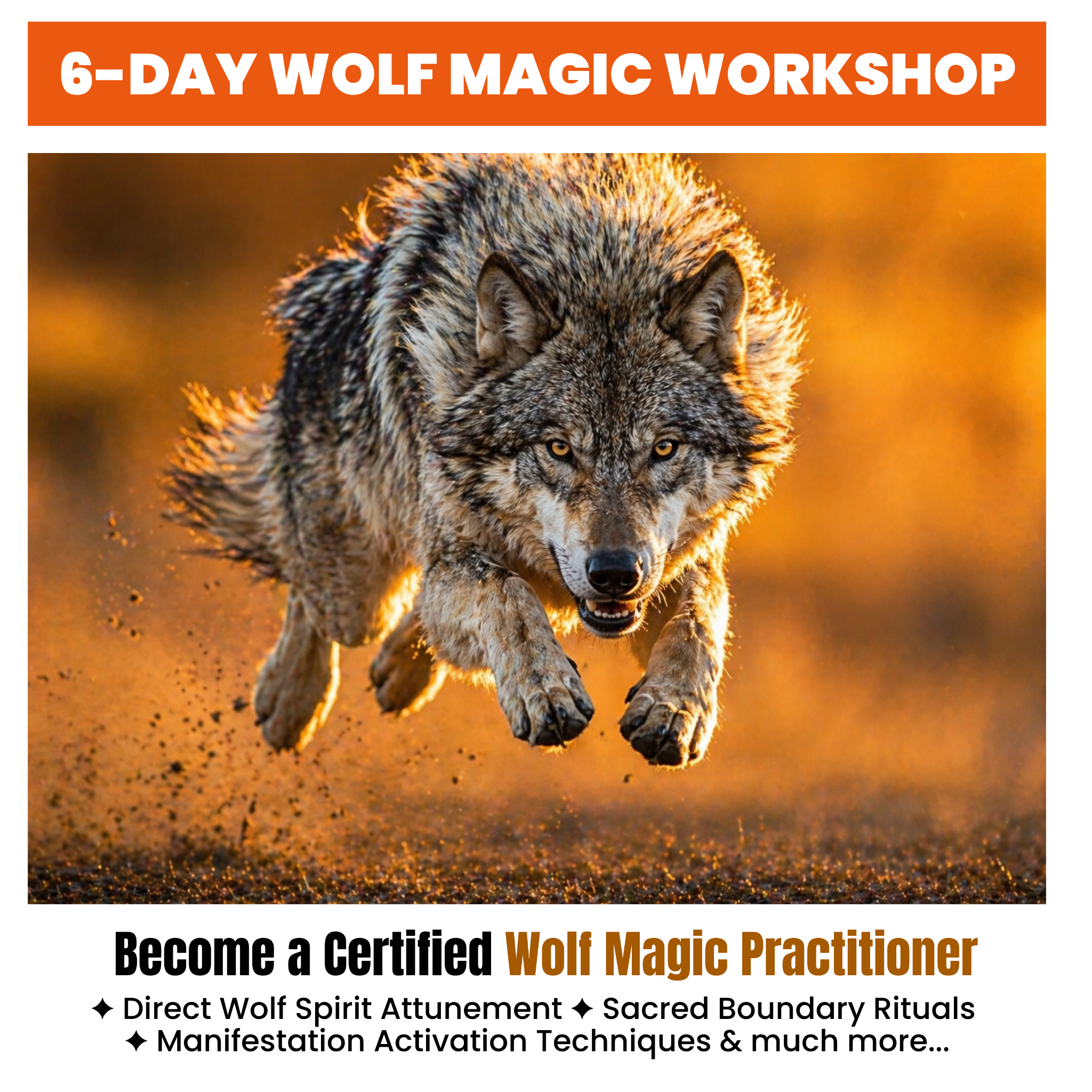 Secluded Truth- The Healing and Tarot Hub Facebook ad: 6 DAYS WOLF MAGIC WORKSHOP!