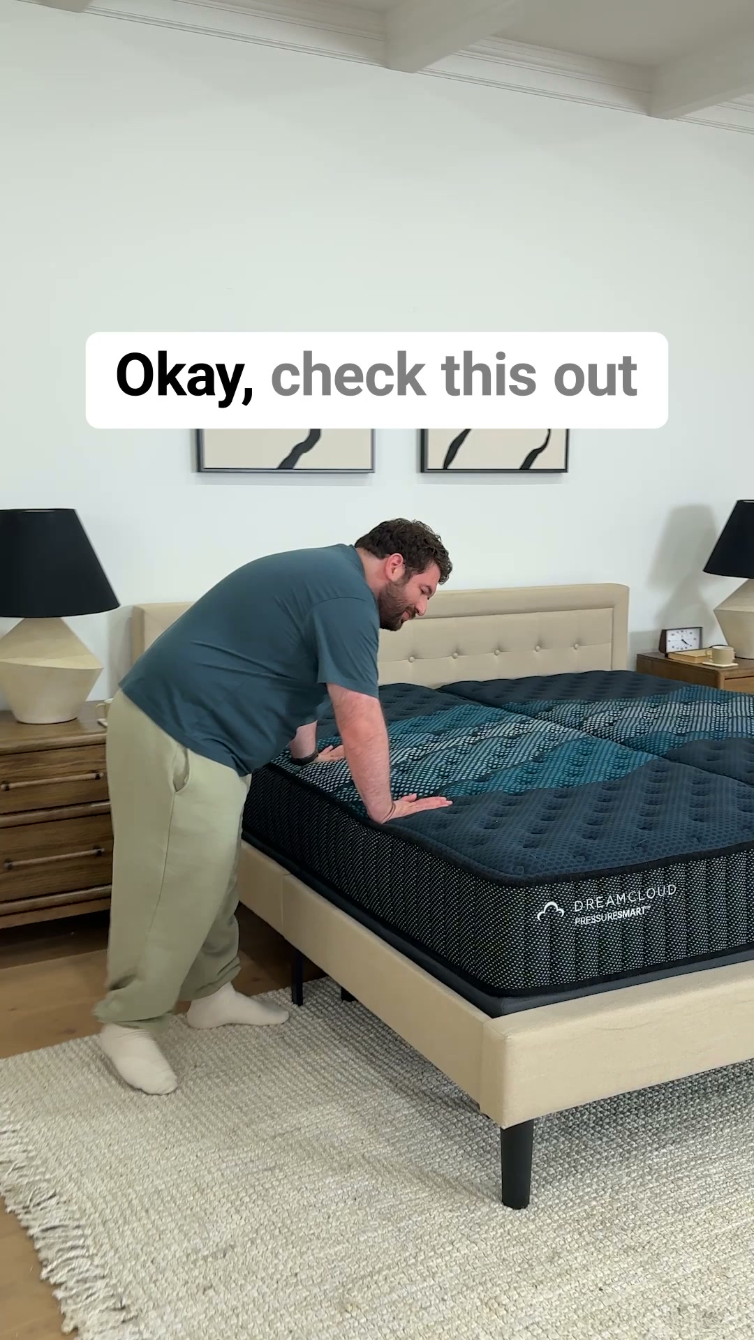 DreamCloud Sleep Facebook ad: Zoned Lumbar Support Built Right Where You Need It.