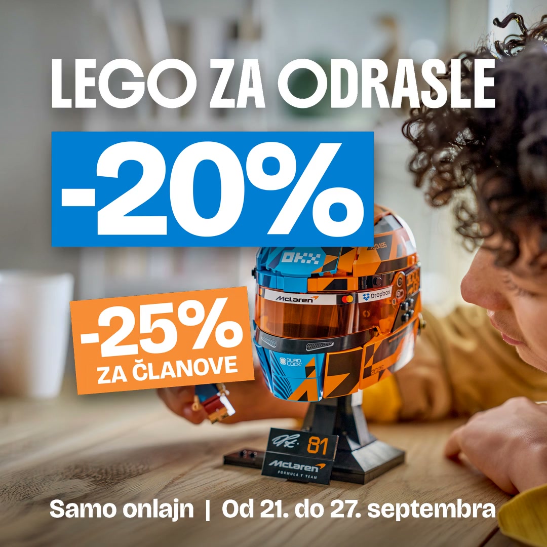 Dexy Co Facebook ad: LEGO za odrasle: 25% uz Klub!