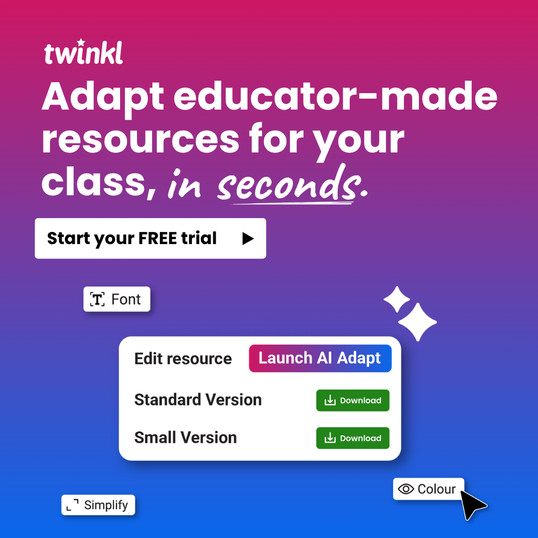 Twinkl Resources Facebook ad: Right Resource, Wrong Level? Fixed