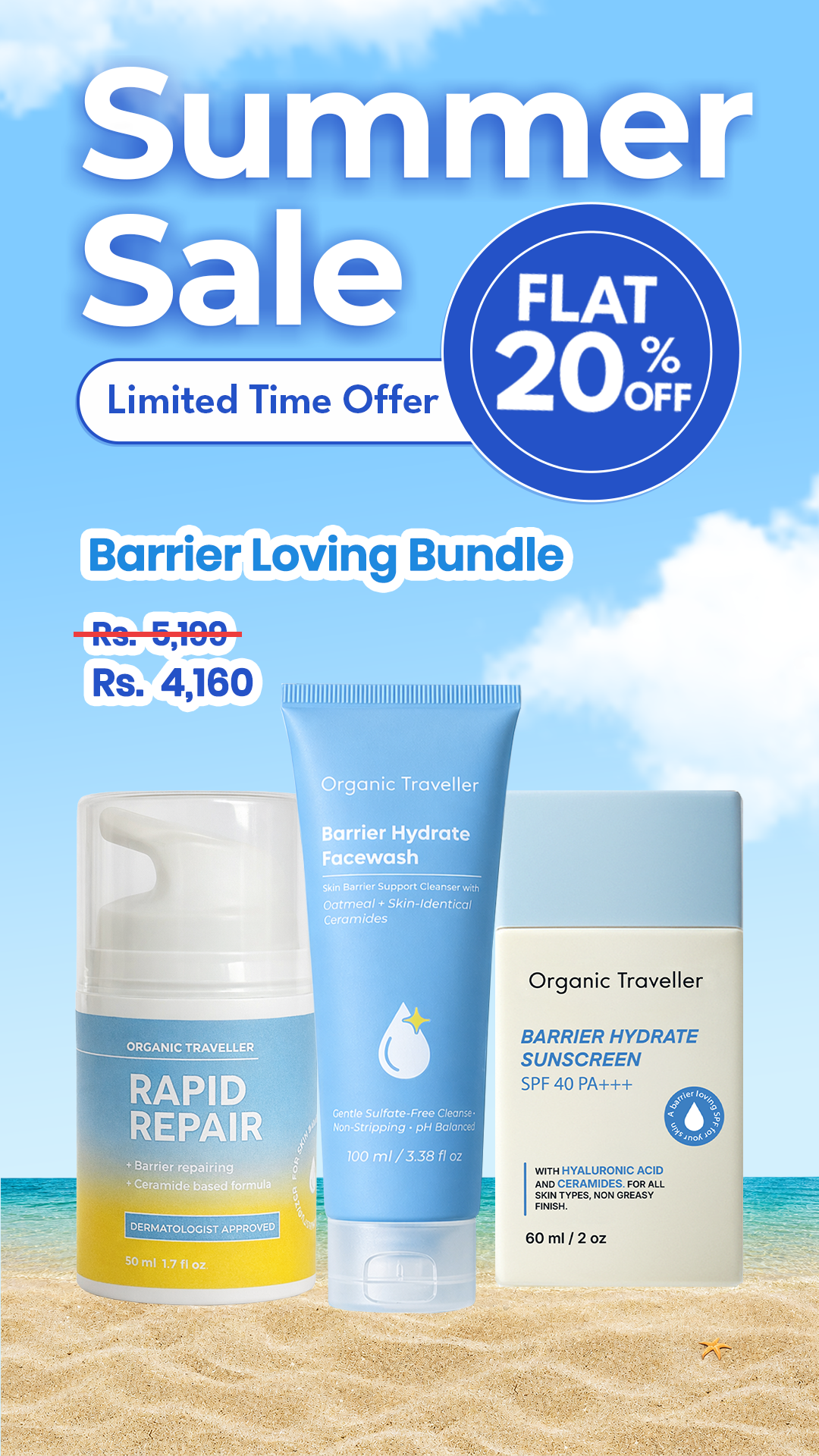 Organic Traveller - Skincare Facebook ad