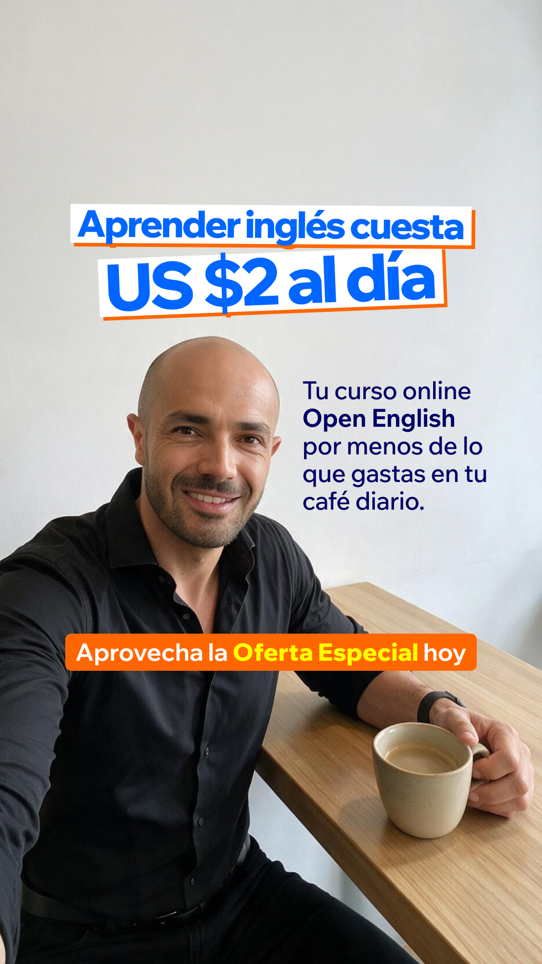 Open English Facebook ad: Logras tus Metas!
