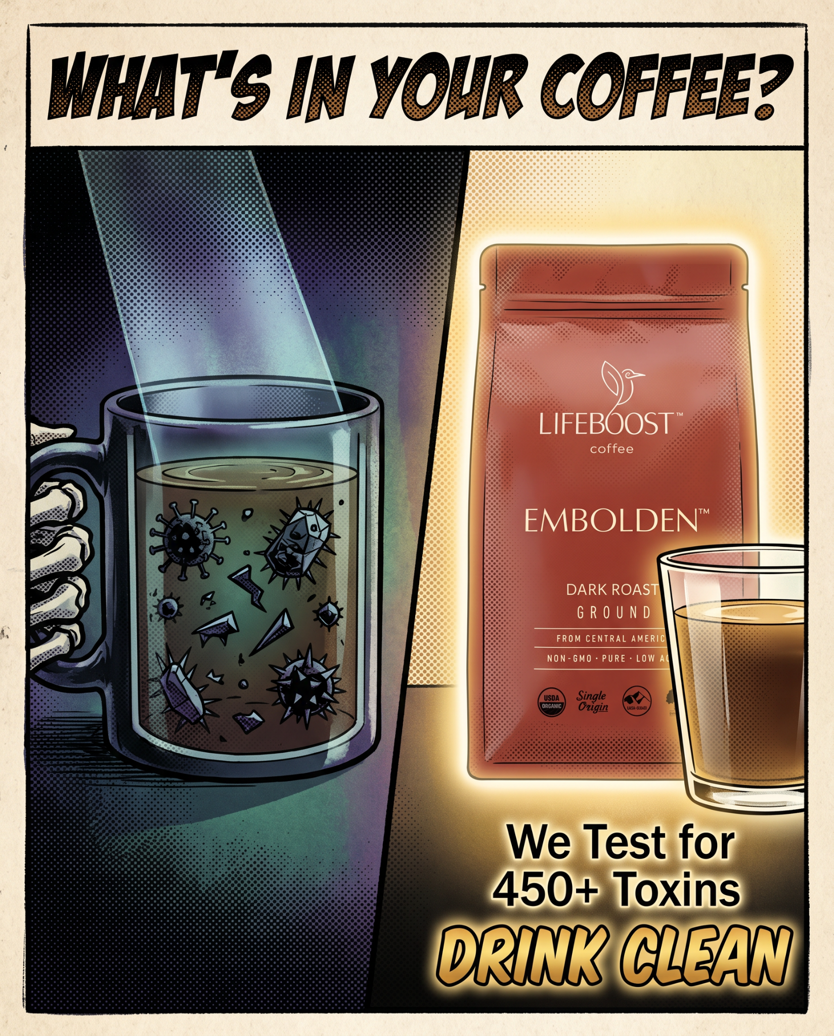 Lifeboost Coffee Facebook ad