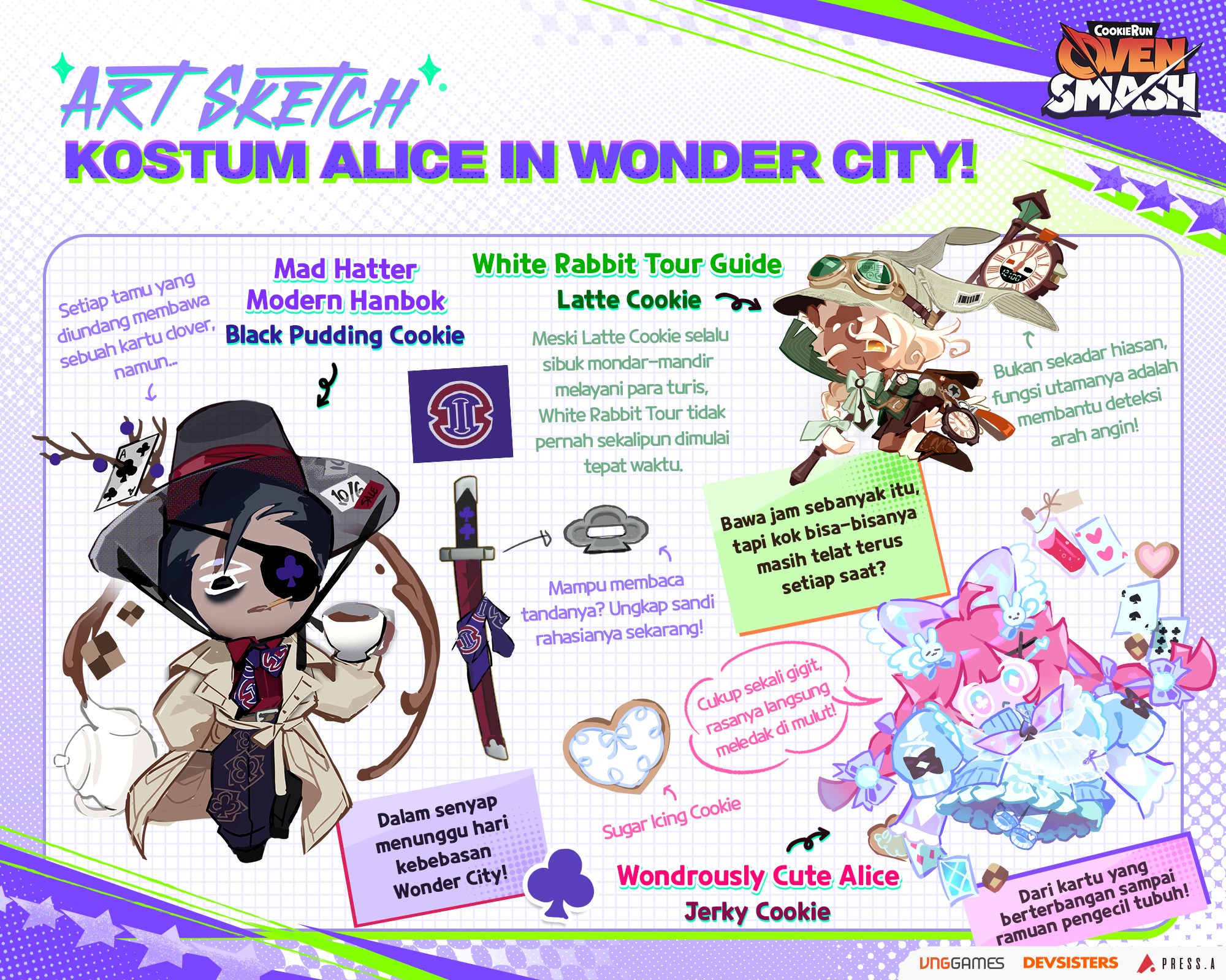 CookieRun: OvenSmash Facebook ad: Cerita Dibalik Kostum Alice in Wonder City!