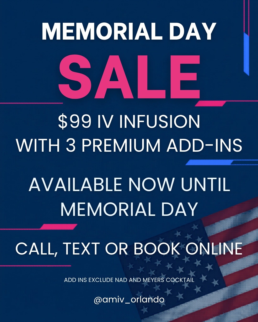 Advanced Mobile IV Orlando Facebook ad: MEMORIAL DAY SALE