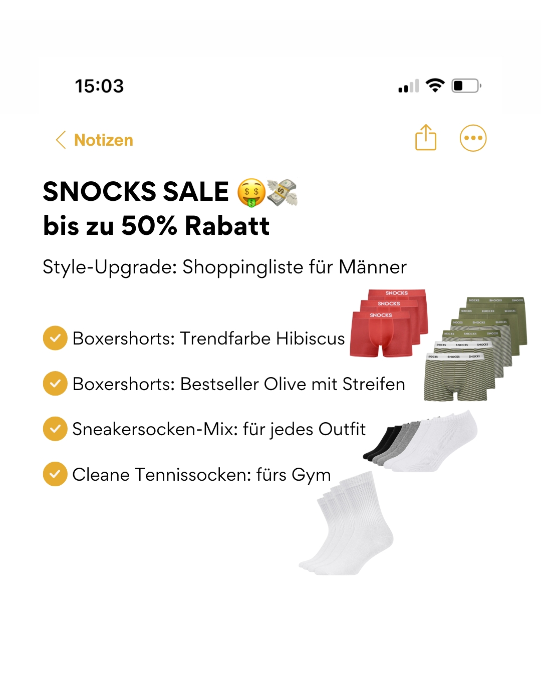Snocks Facebook ad