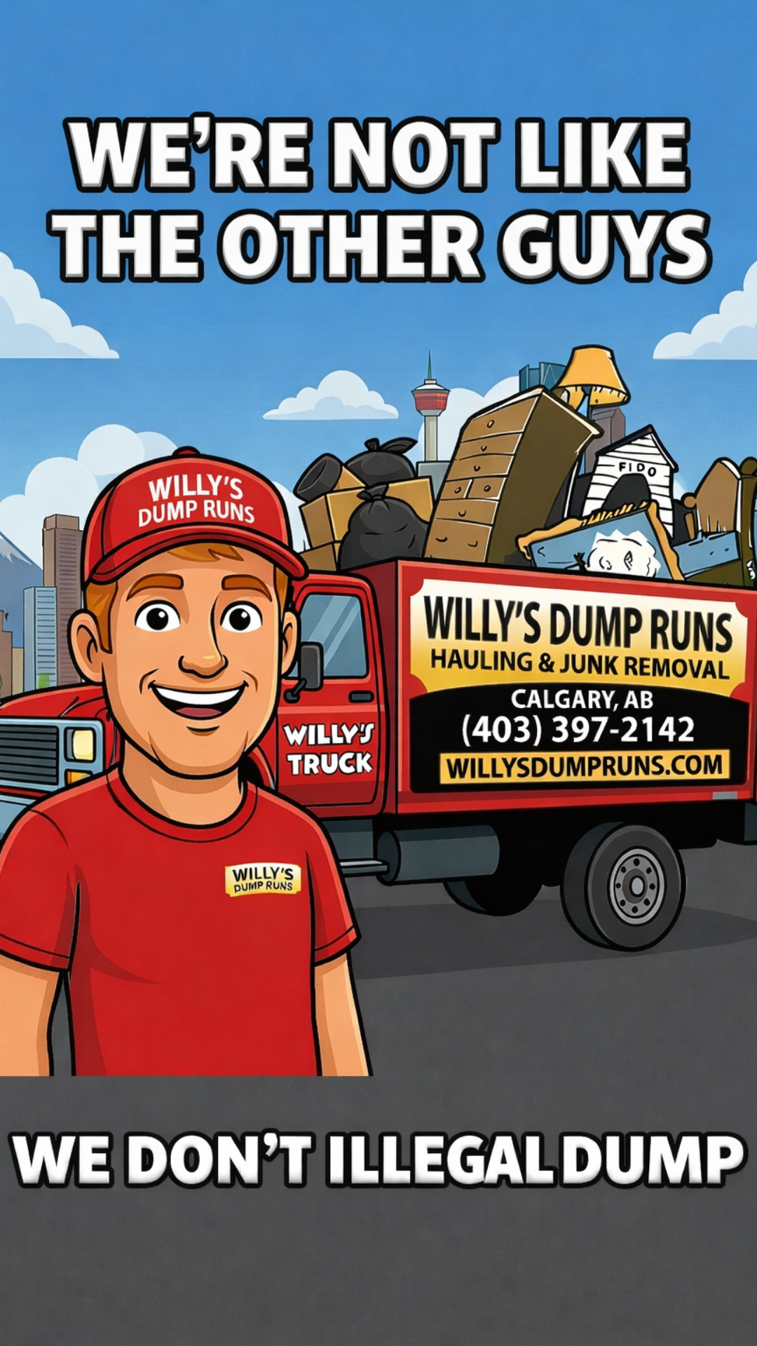 Willy's Dump Runs Facebook ad from Apr 7, 2026