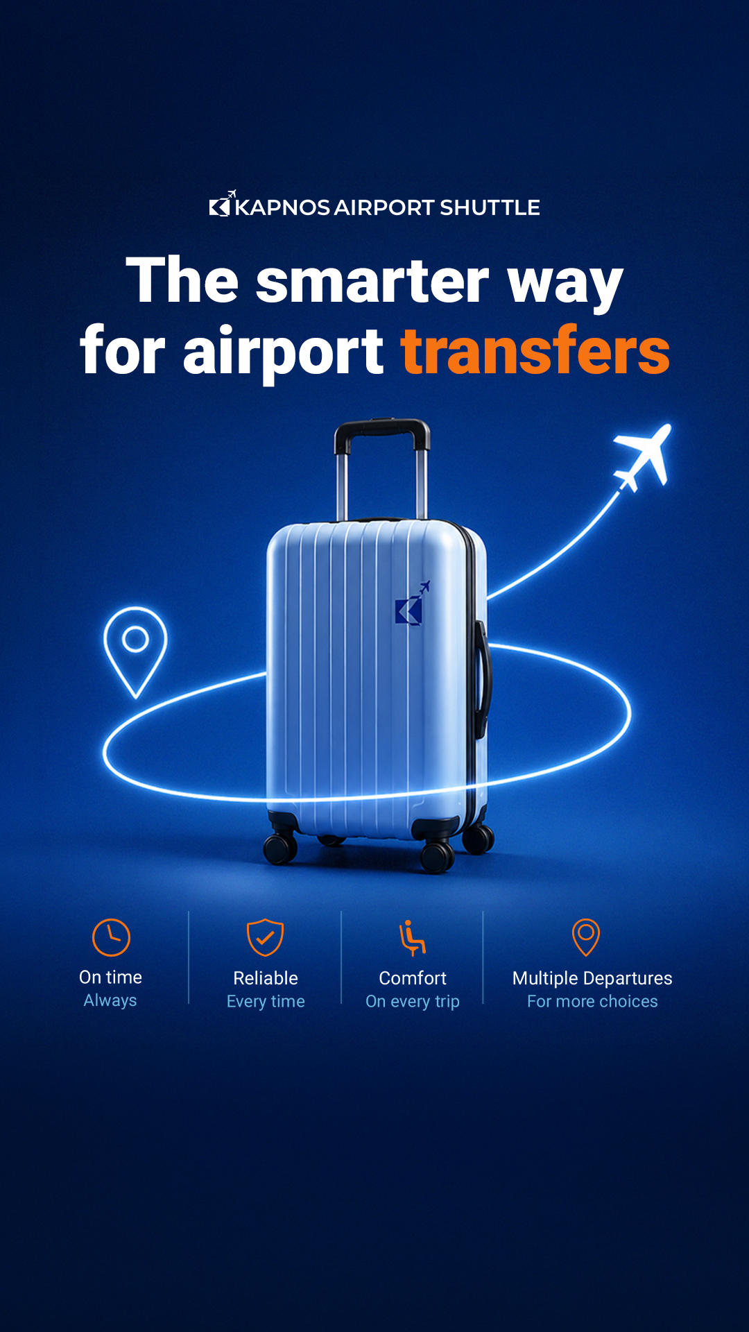 Kapnos Airport Shuttle Facebook ad