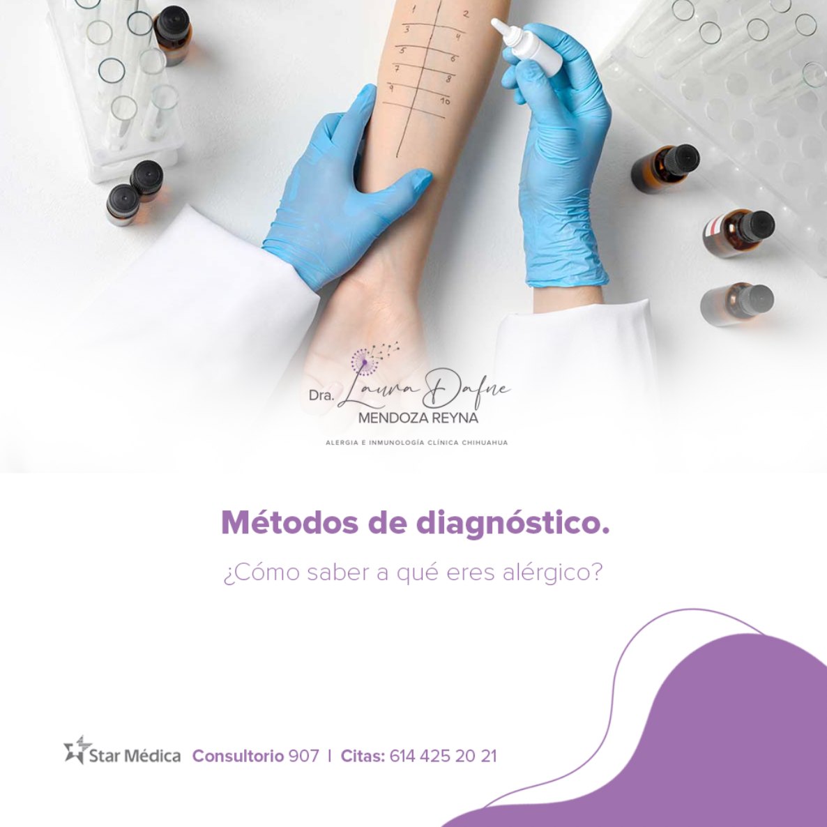 Alergia e Inmunología Clínica Chihuahua Facebook ad: Las alergias son reacciones del sistema inmune a…