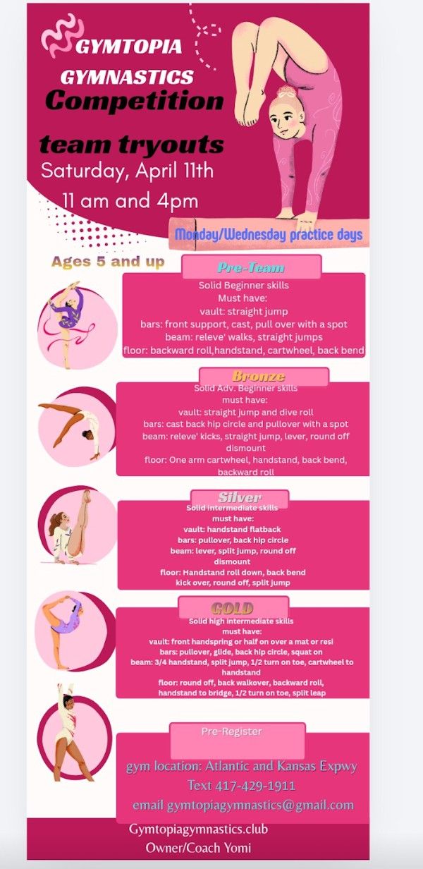Gymtopia Gymnastics Facebook ad: Do you have a gymnast interested in competing?