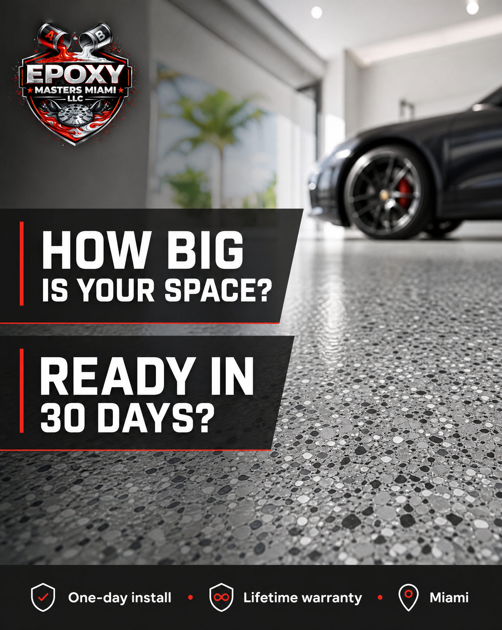 Epoxy masters miami Facebook ad: Get a firm epoxy quote, Miami