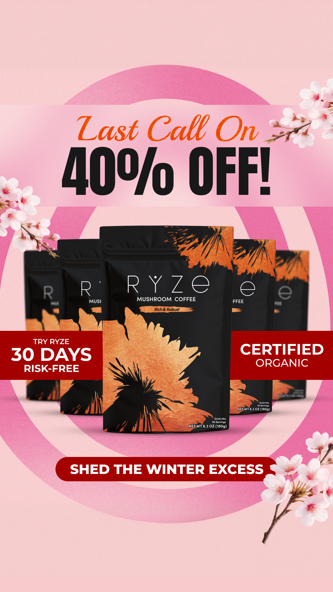 RYZE Superfoods Facebook ad