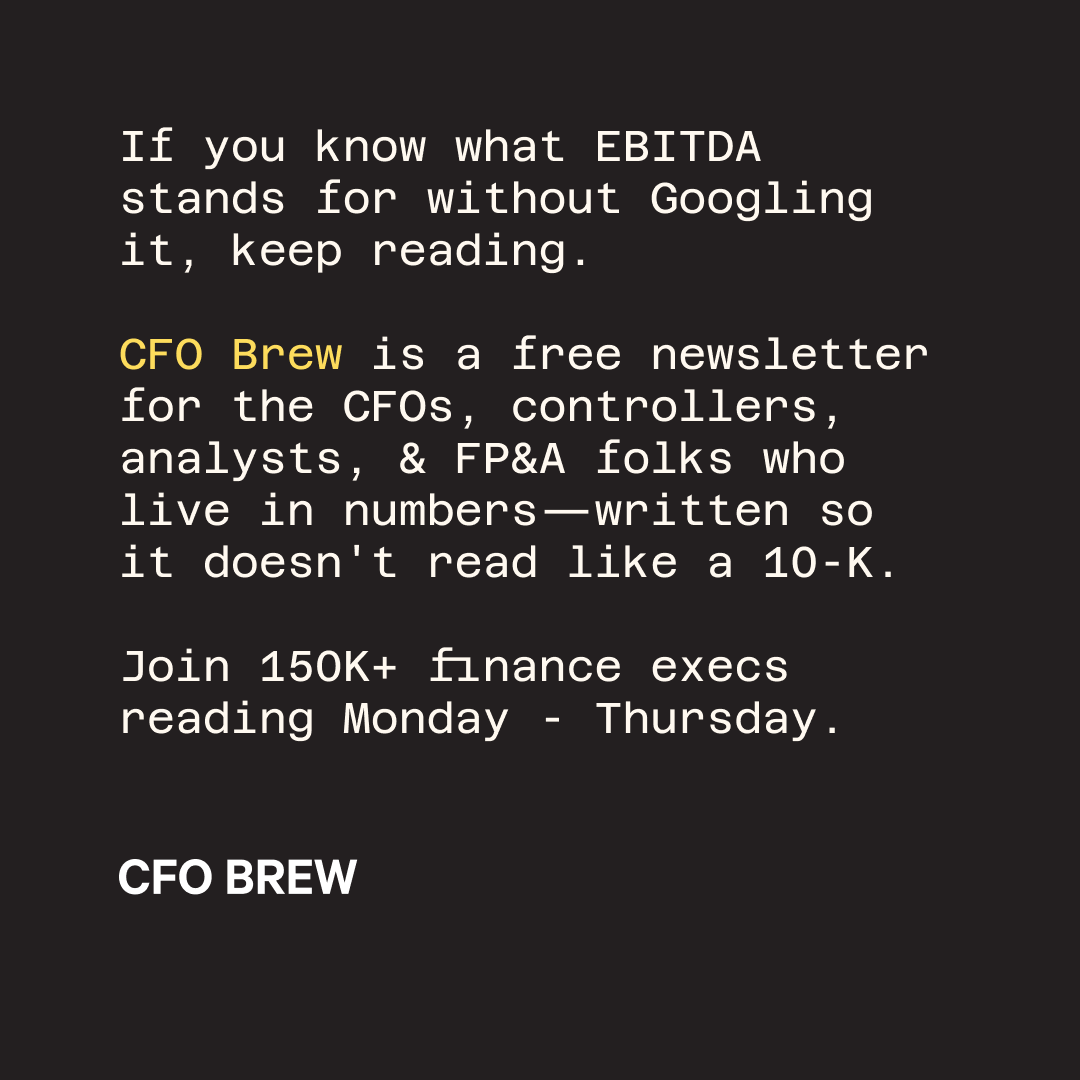 CFO Brew Facebook ad: Stay CFO-savvy: get must-read news straight to your inbox