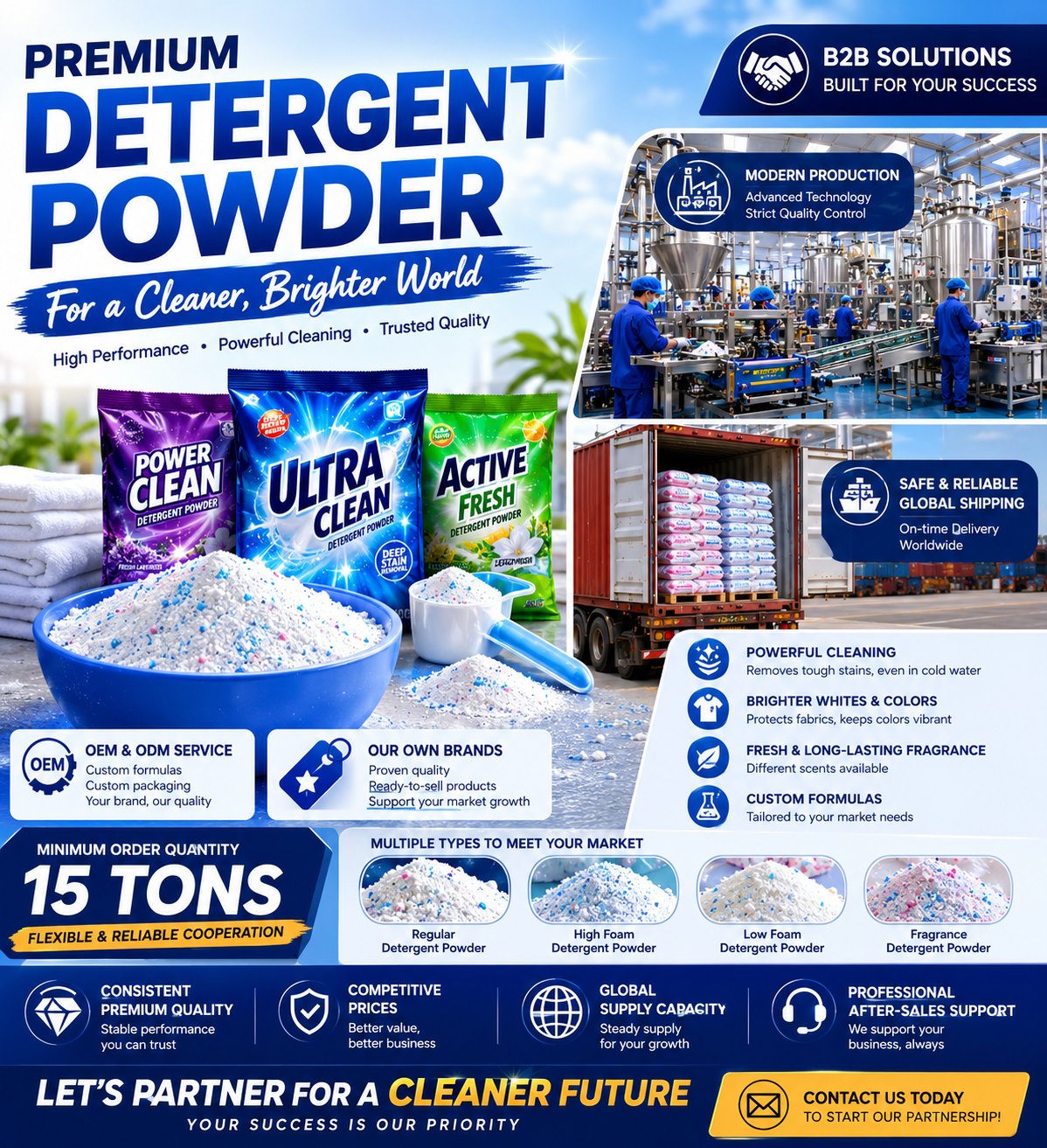 Manufacture of detergent powder Facebook ad: Looking for a Reliable Detergent Powder Manufacturer?