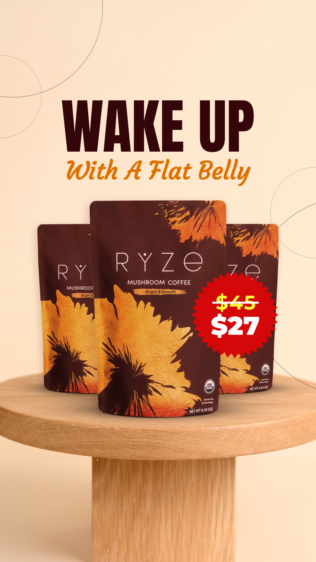 RYZE Superfoods Facebook ad