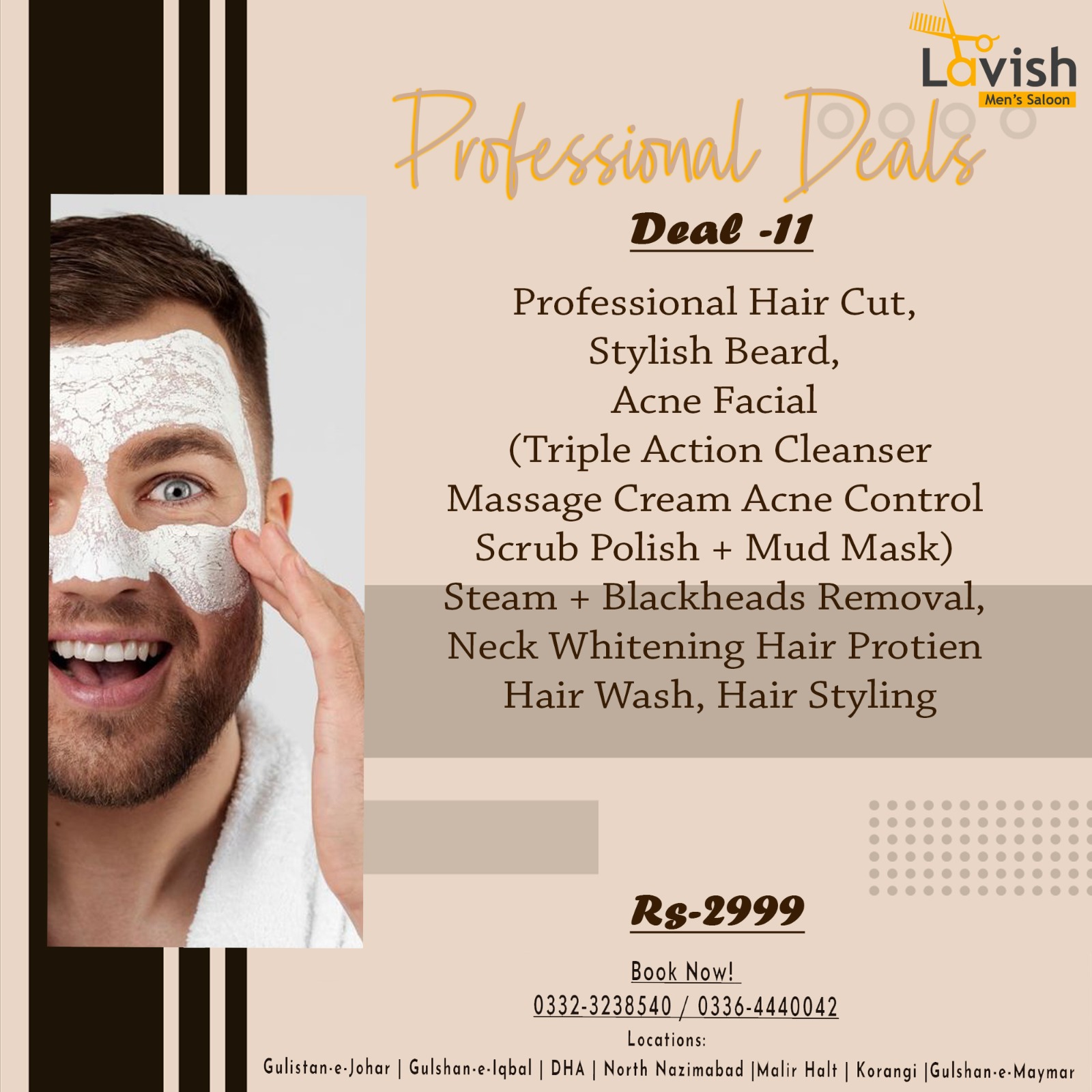 Lavish Men's Salon Facebook ad