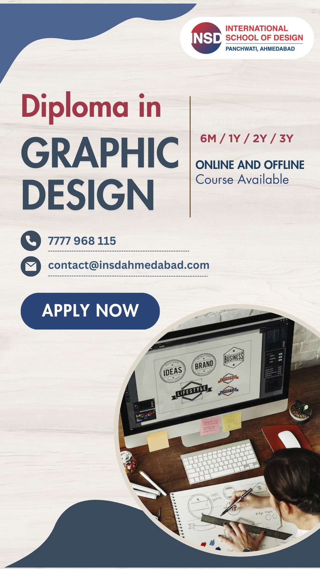 INSD Ahmedabad Facebook ad: Turn Creativity Into A Career