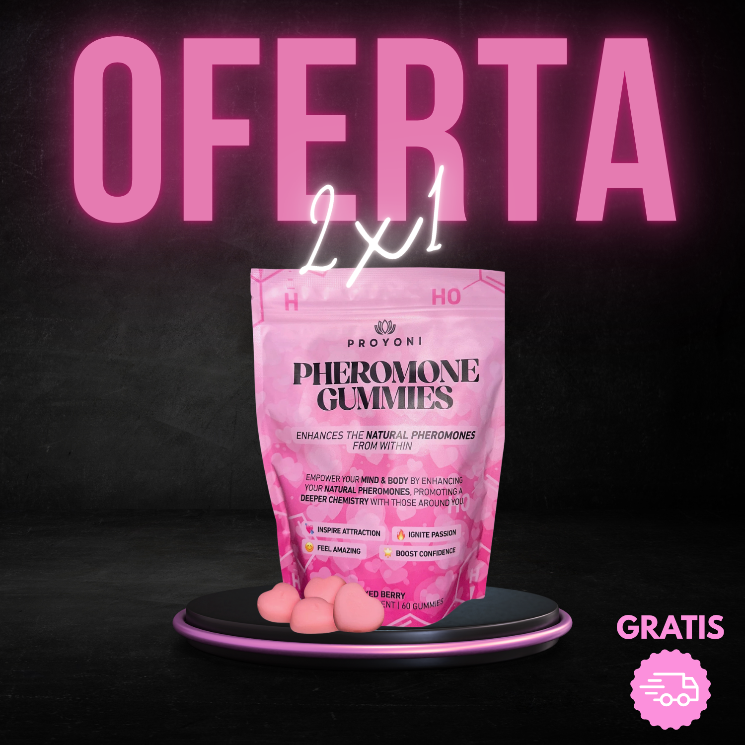 Proyoni Company Facebook ad: Activá tu química femenina