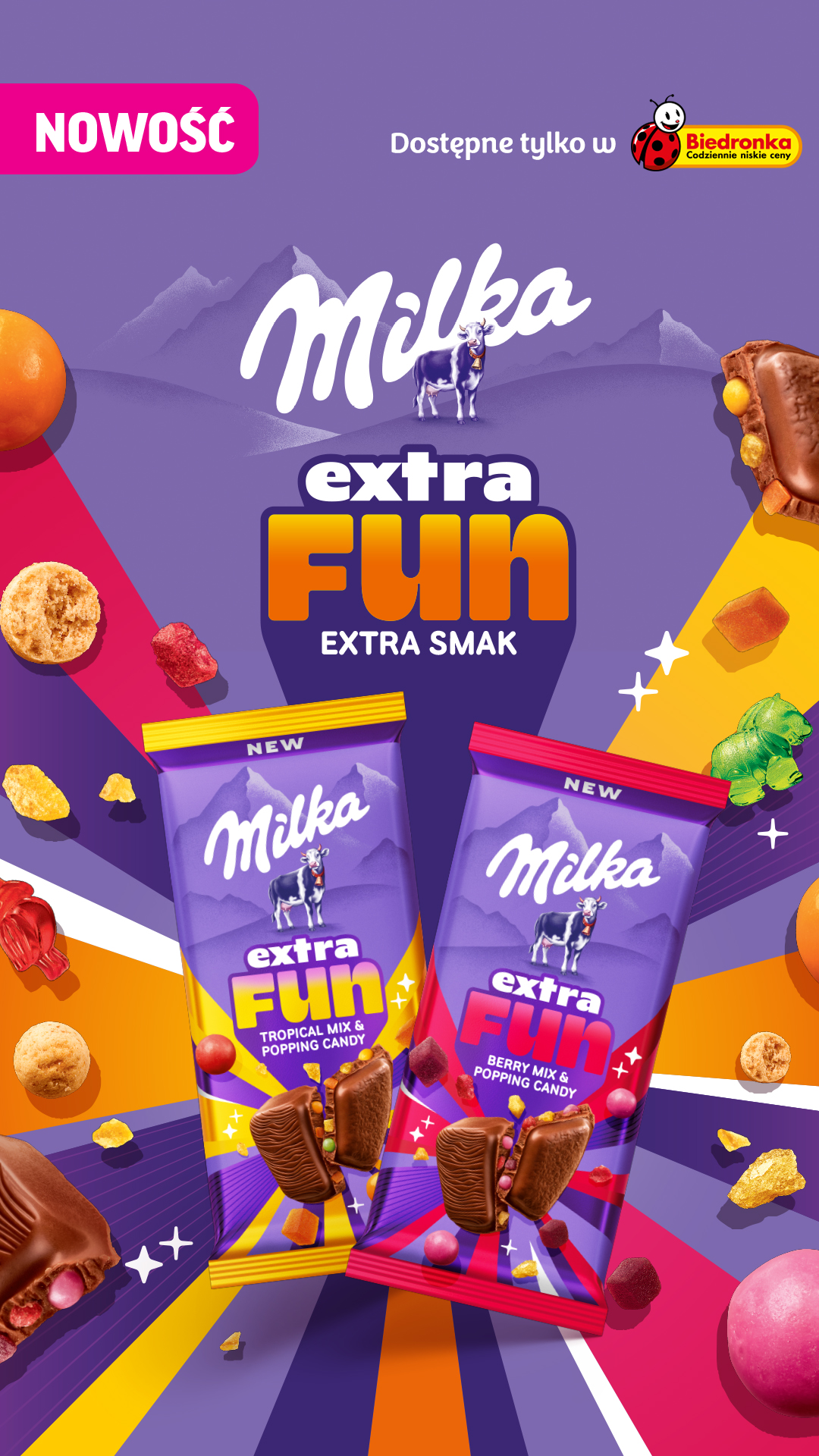 Milka Facebook ad: Milka Extra FUN
