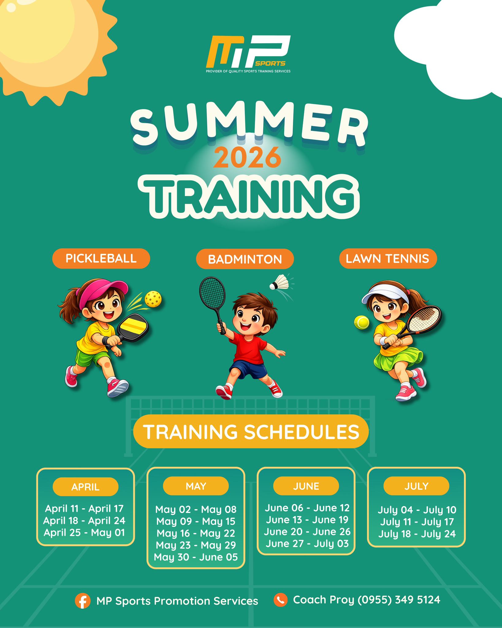 MP Sports Promotion Services Facebook ad: SUMMER NA! But is your child just stuck…