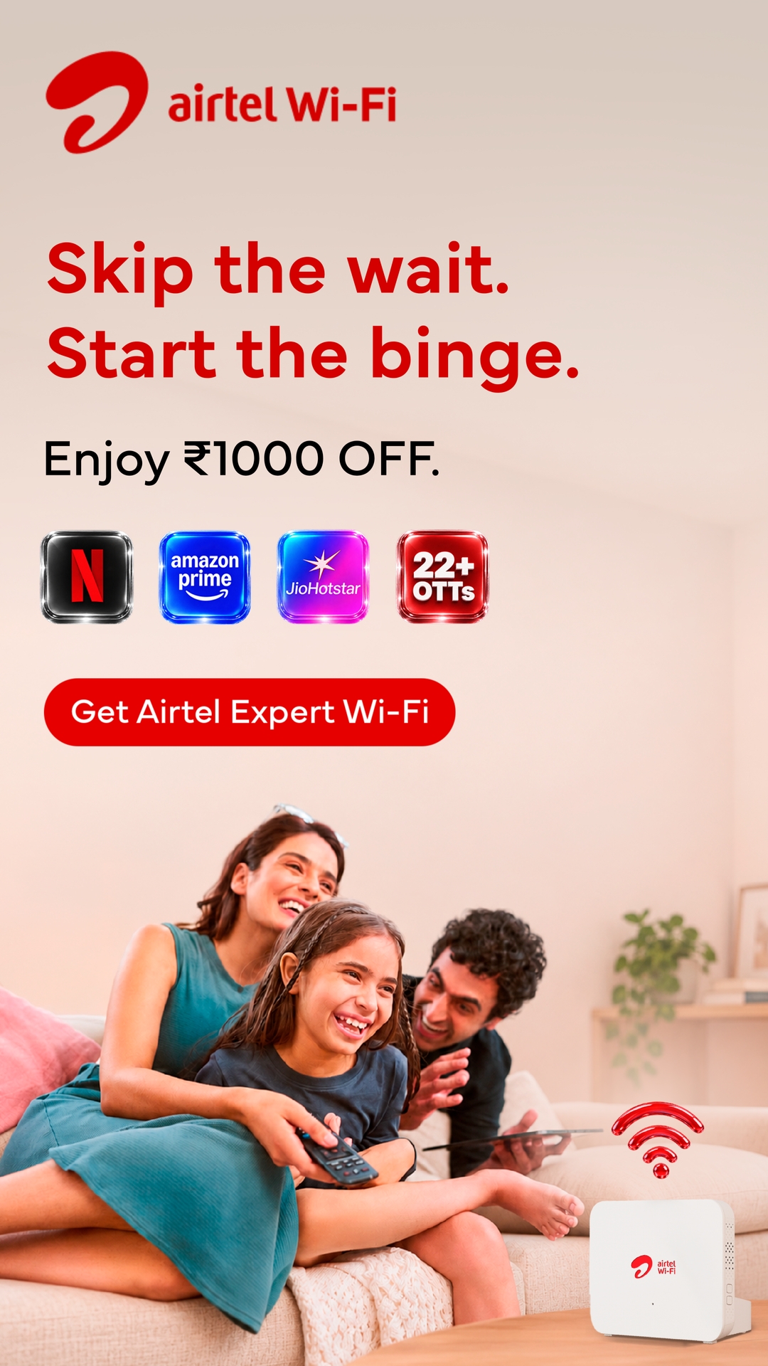 Airtel Expert Wi-Fi Facebook ad