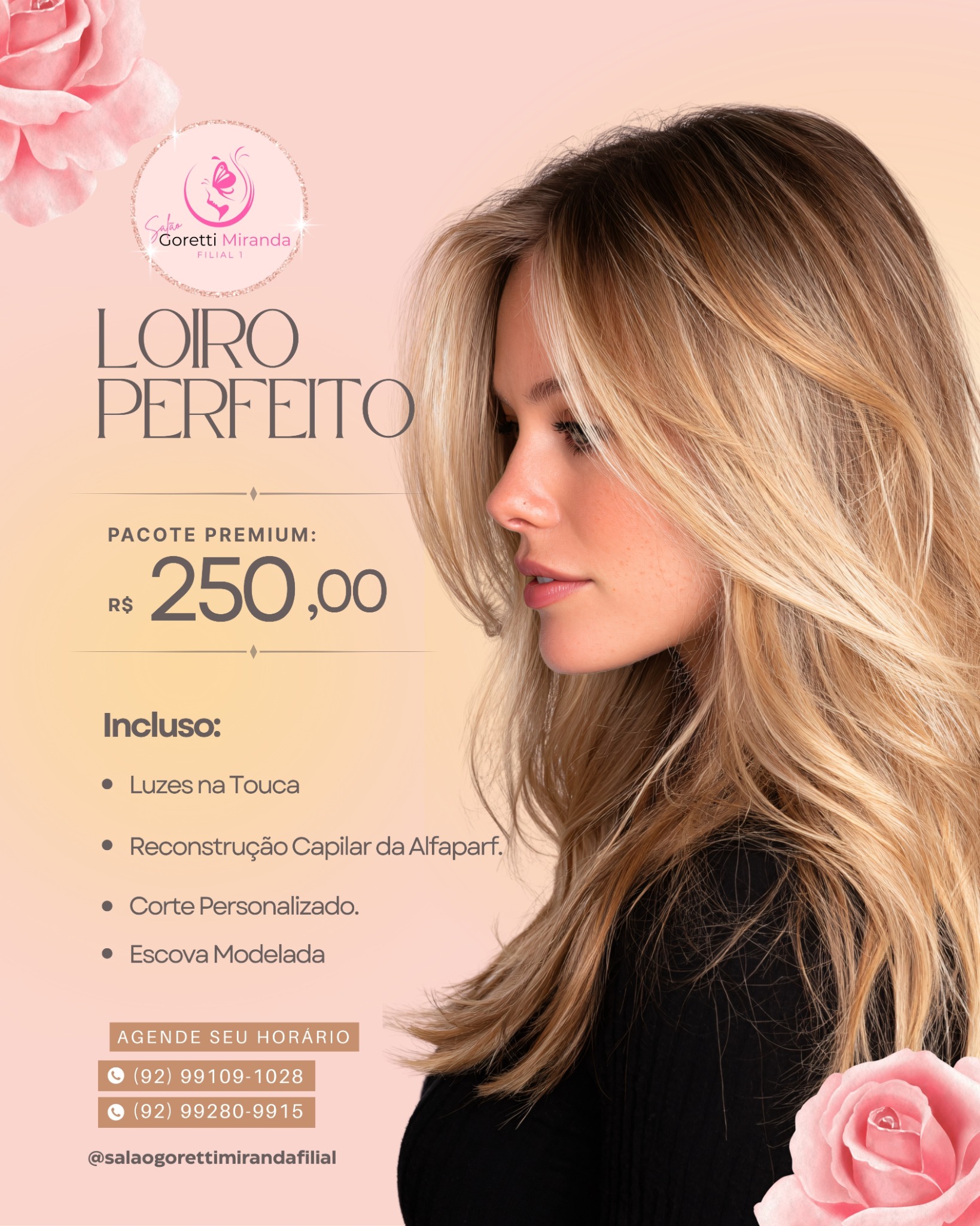 Salão Goretti Miranda Filial 1 Facebook ad: LOIRO PERFEITO