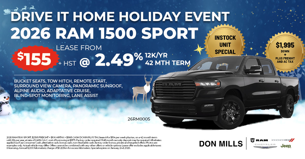 Don Mills Chrysler Facebook ad from Dec 24, 2025