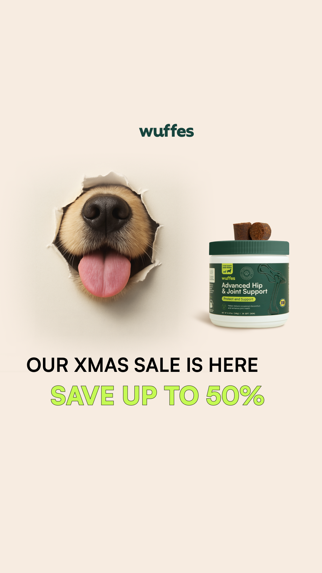 Wuffes Facebook ad