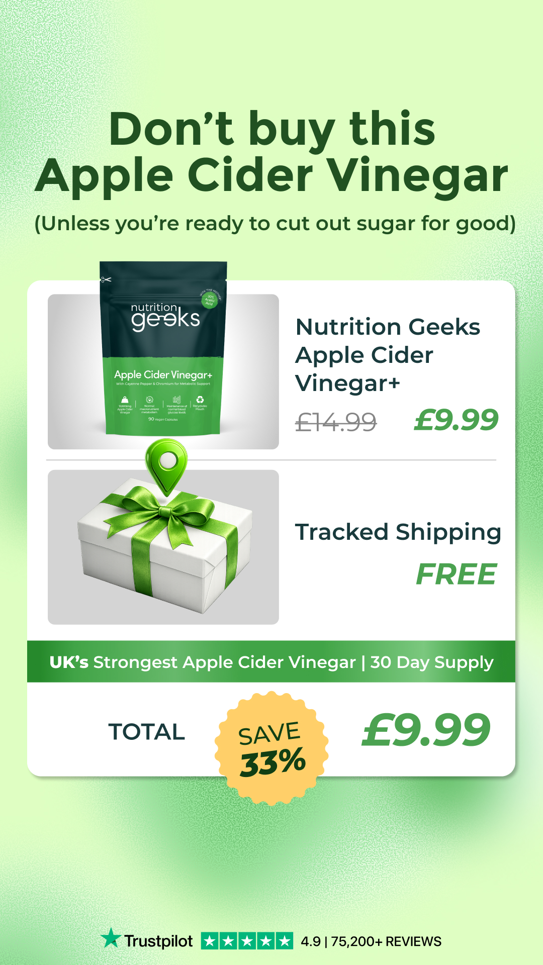 Nutrition Geeks Facebook ad